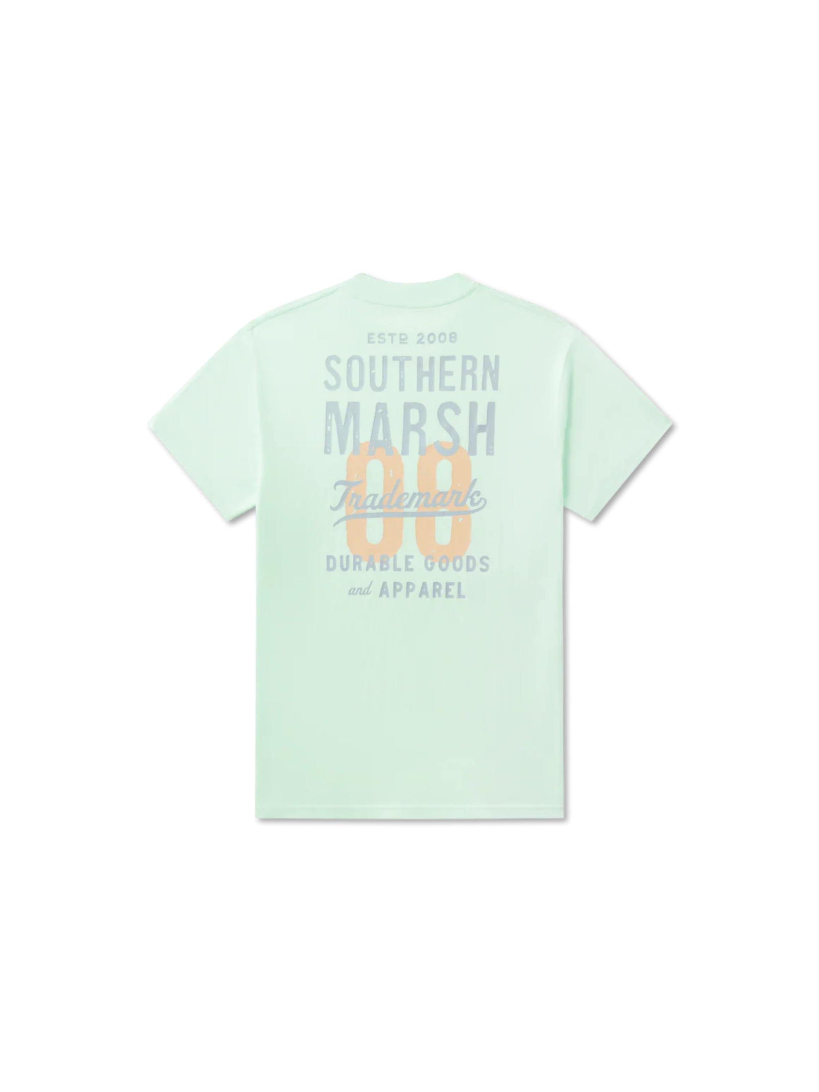 Light green t-shirt with southern marsh on back 