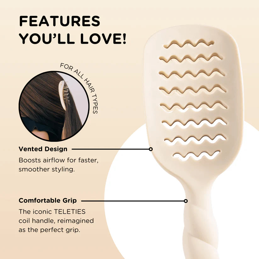 Vented Hair Brush- Tan