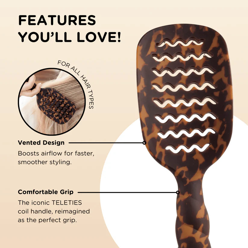 Vented Hair Brush- Tortoise