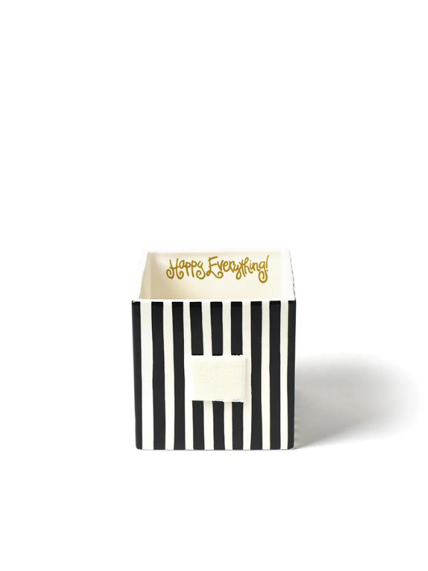 Black Stripe Medium Mini Nesting Cube by Happy Everything