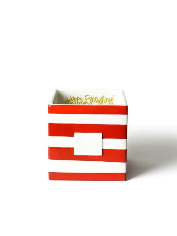 Red Stripe Medium Mini Nesting Cube by Happy Everything
