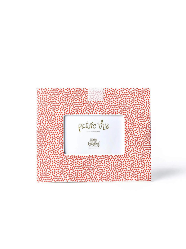 Red Small Dot Rectangle Frame by Happy Everything