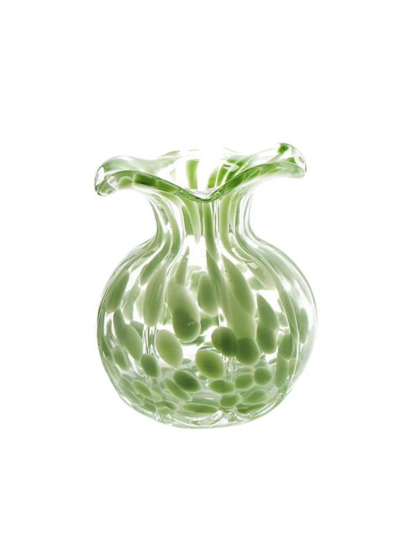 Ruffled Edge Spotted Vase