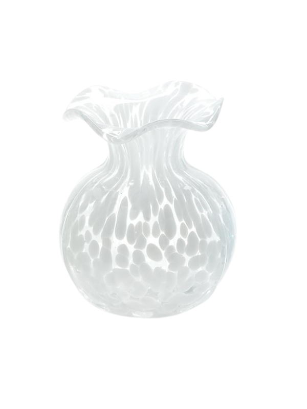 Ruffled Edge Spotted Vase