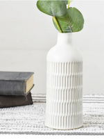 White Striped Vase