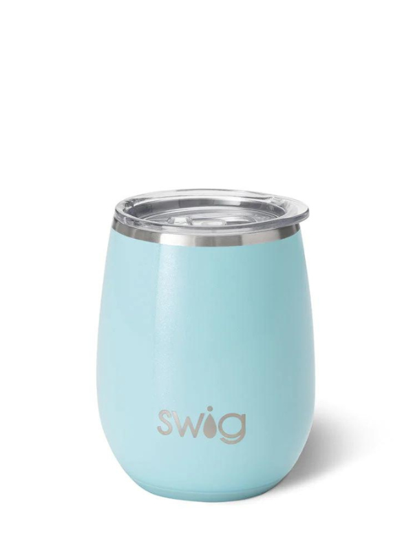 Aquamarine Stemless Wine Cup by Swig Life