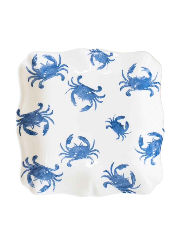 Watercolor Blue Crab Serving Platter