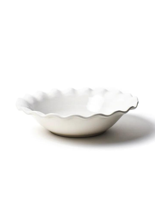 Signature White Ruffle 11" Bowl by Coton Colors