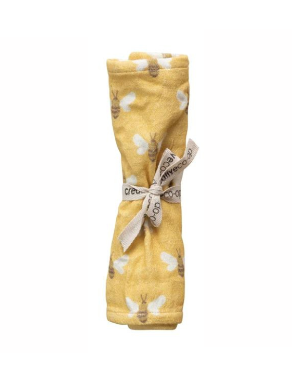 Yellow Bee Burp Cloth