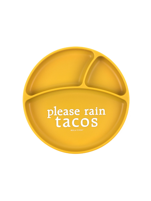 Please Rain Tacos Suction Plate