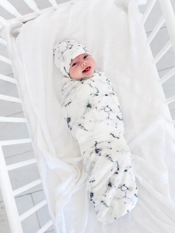 Marble Swaddle Blanket by Copper Pearl