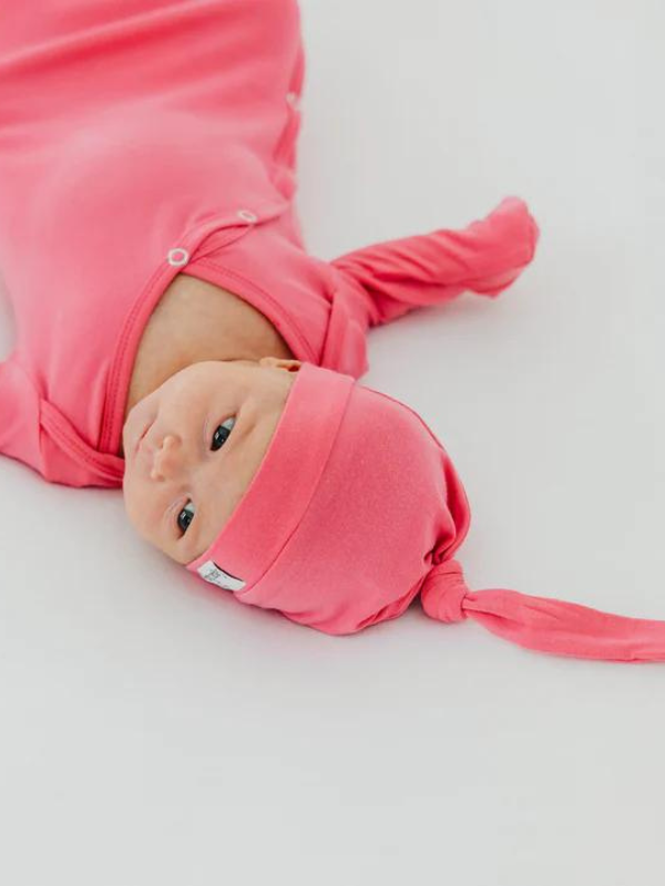 Flamingo Newborn Top Knot Hat by Copper Pearl