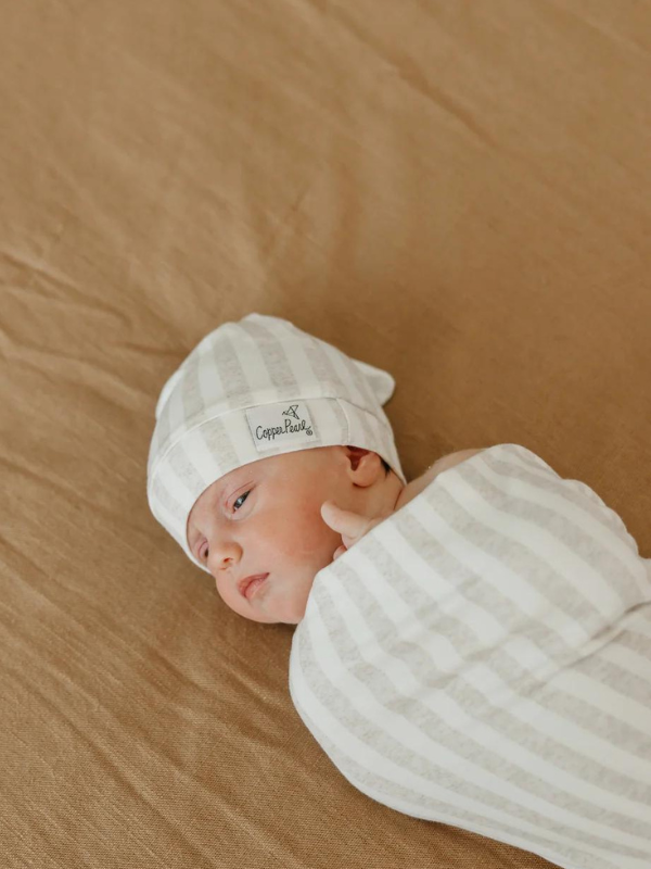 Coastal Newborn Top Knot Hat by Copper Pearl