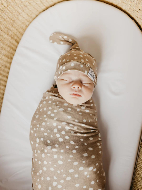 Fawn Newborn Top Knot Hat by Copper Pearl
