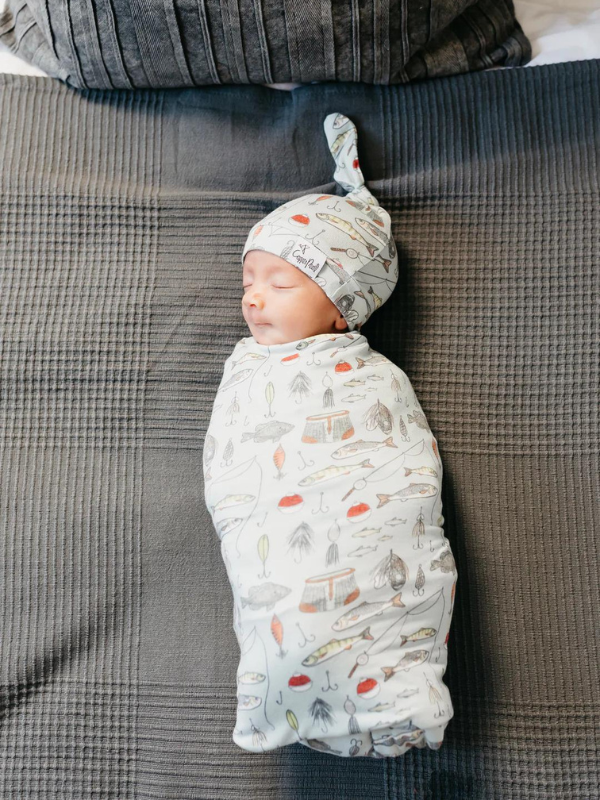 Trout Swaddle Blanket by Copper Pearl