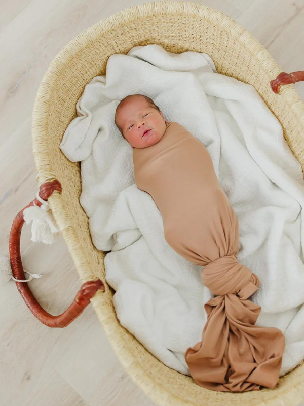 Pecan Swaddle Blanket by Copper Pearl