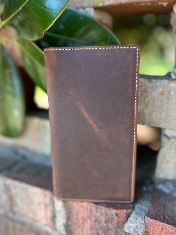 The Waylon Genuine Leather Checkbook Wallet