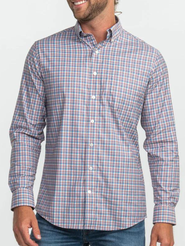 Columbia Plaid Button Down in Country Blue by Southern Shirt Co.