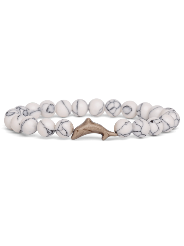 Fahlo Dolphin Bracelet in White Howlite