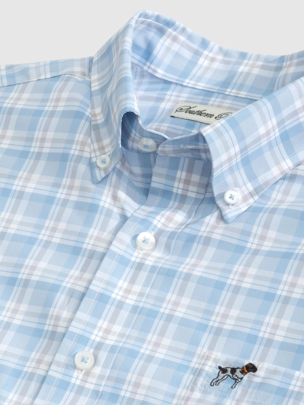 Breeze Plaid Hadley Performance Button Down by Southern Point Co.