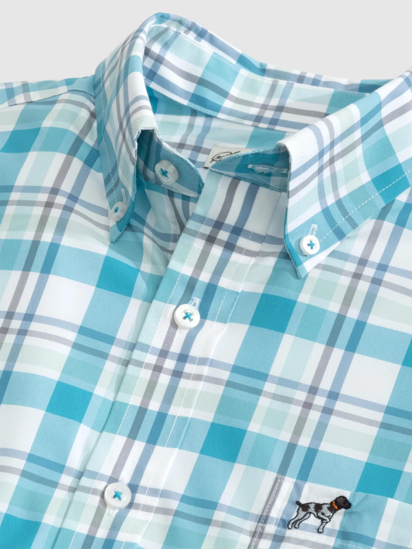 Topwater Plaid Hadley Performance Button Down by Southern Point Co.