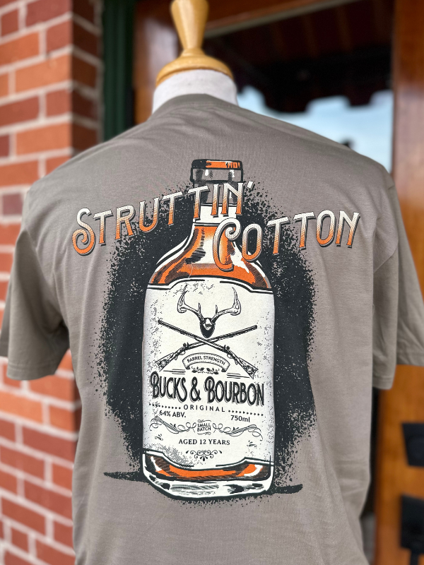 Bucks & Bourbon Tee by Struttin' Cotton