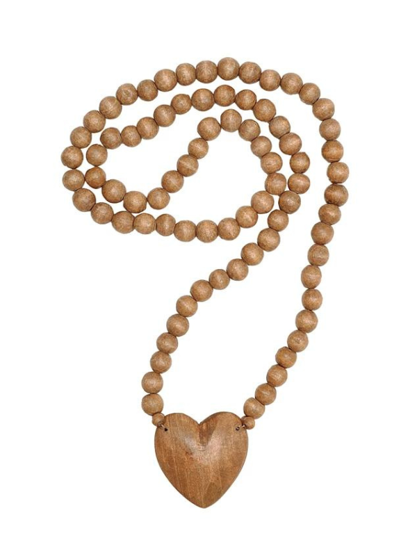 Hand Carved Beads with Heart