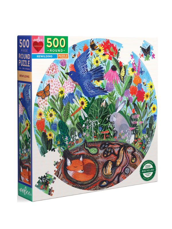 Rewilding 500 Piece Round Puzzle