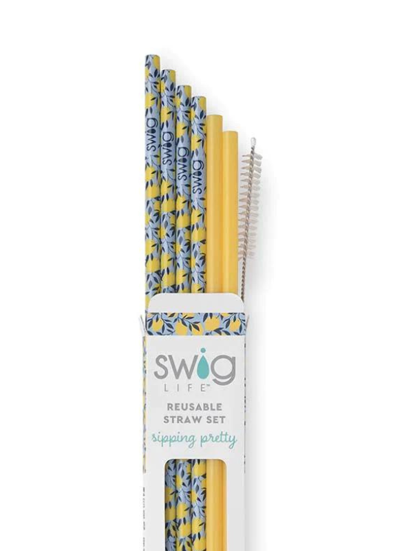 Limoncello & Yellow Reusable Straws by Swig Life