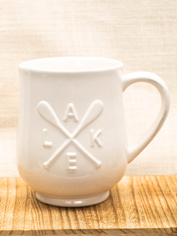 Lake Oar Embossed Coffee Mug