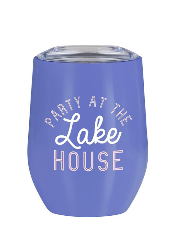 Party At The Lake House Stainless Steel Wine Tumbler