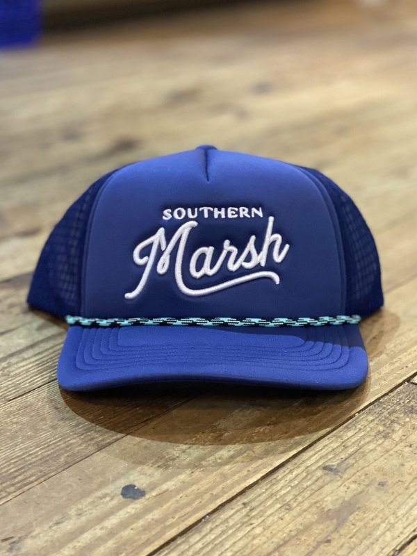 Navy Rope Summer Trucker Hat by Southern Marsh