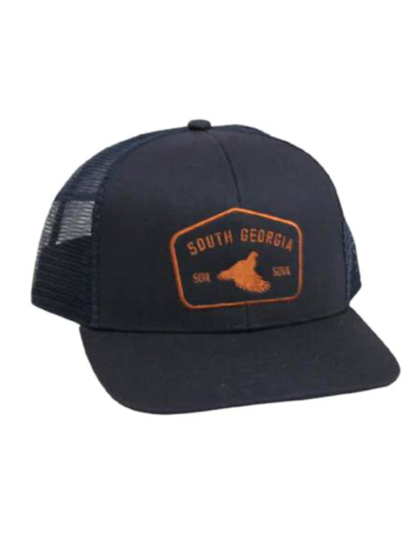 South Georgia Soil to Soul Mesh Back Trucker Hat in Navy by Peach State Pride
