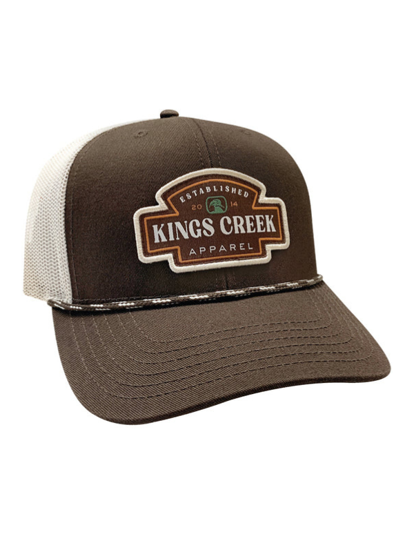 Marquee Patch Hat in Brown by Kings Creek Apparel