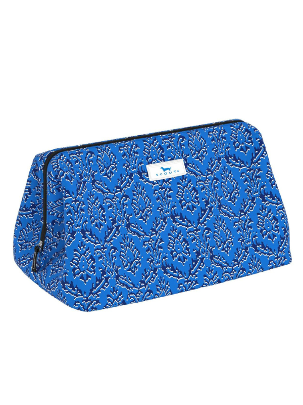 Merci Beau Blue Big Mouth Makeup Bag by Scout