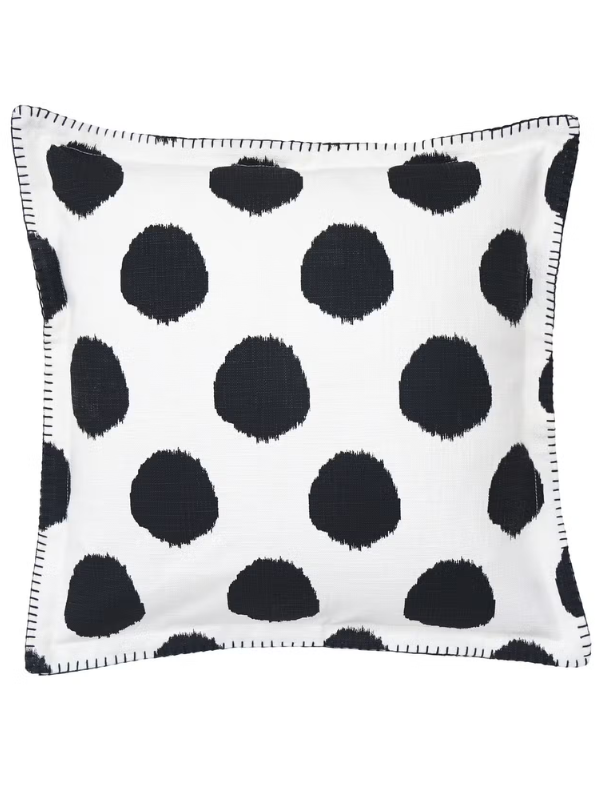 Onyx Dot Woven Throw Pillow