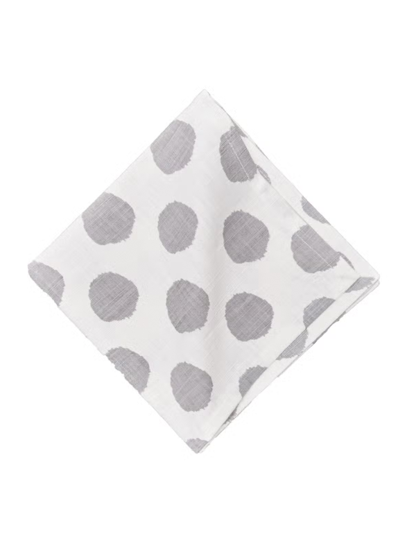 Samantha & Chandler Wedding Registry - Gray Dotted Napkin - Set of 6