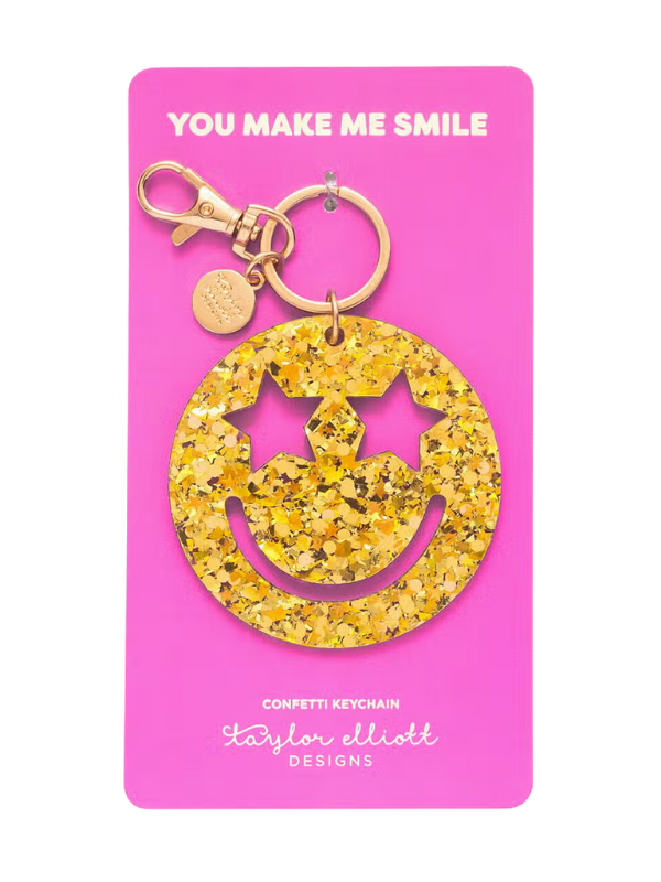 Smiley Stars Confetti Keychain