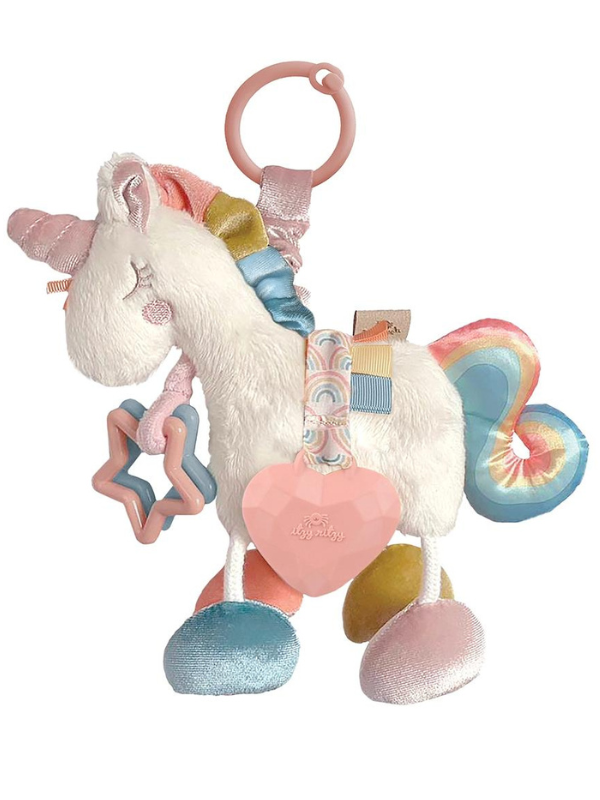 Link & Love Unicorn Plush with Teether Toy