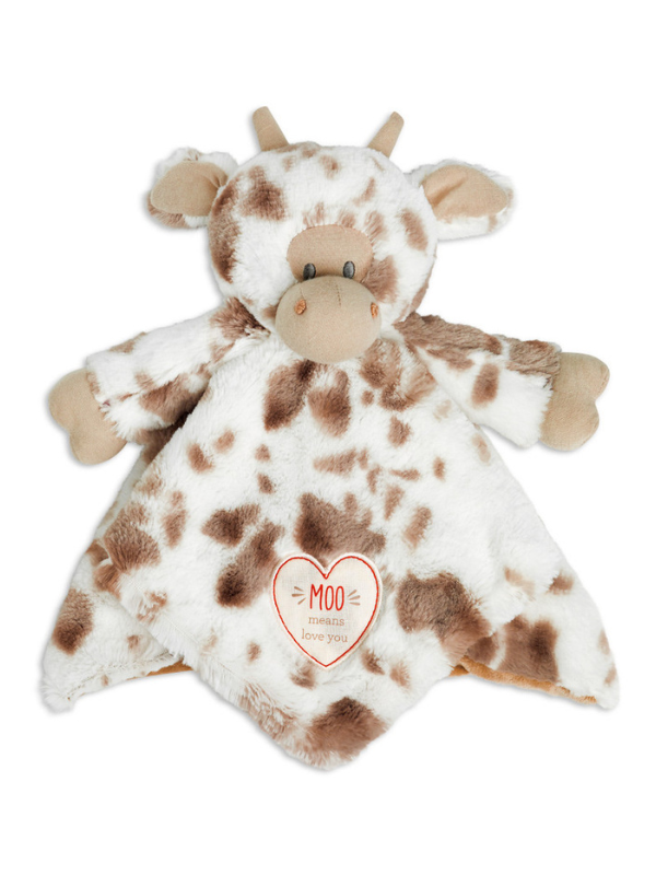 Cow Barnyard Rattle Blankie