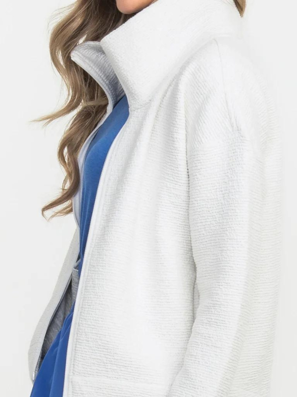 Textured Performance Jacket in Bright White by Southern Shirt Co.