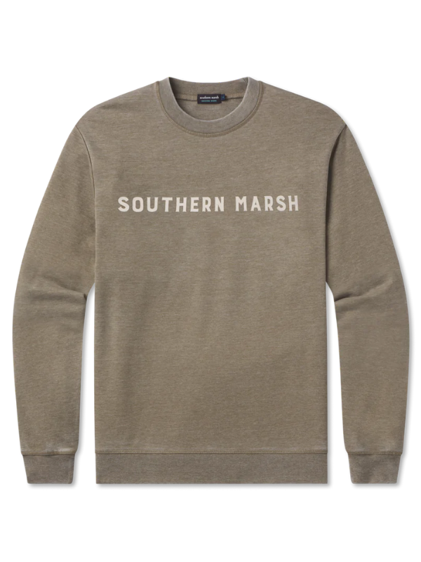 Hatteras Seawash Sweatshirt in Dark Olive by Southern Marsh