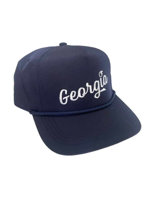 Georgia Rope Navy Blue Hat by Peach State Pride
