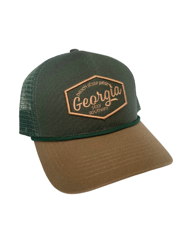 Green Rope Georgia Stay Southern Hat by Peach State Pride