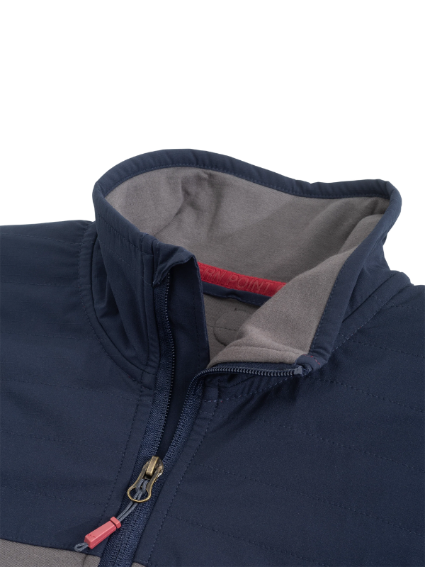 Southern Point The Briggs Pullover in Navy/Weathered Moss