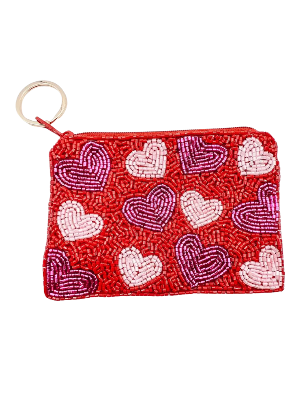 Hearts Keychain Pouch