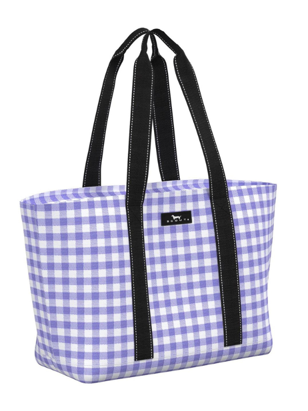 Amethyst & White Out N About Zip Top Tote by Scout