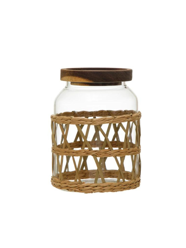 Canister with Acacia Wood Lid