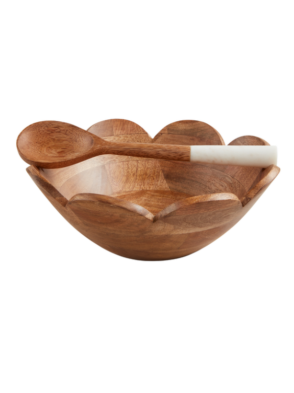 Scallop Bowl and Spoon Set