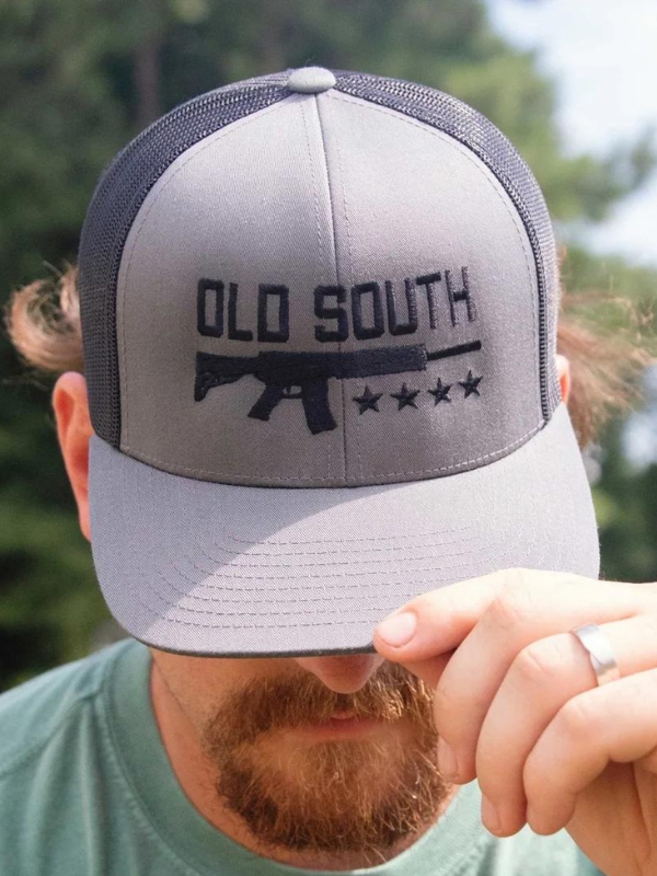AR Trucker Hat in Graphite/Black by Old South